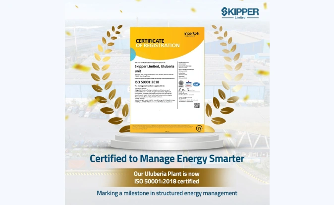 All Divisions of Skipper Limited’s Uluberia Plant Earns ISO Certification